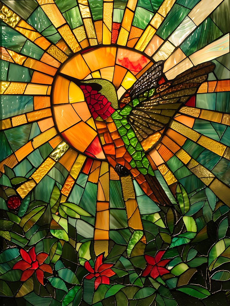 Hummingbird Stained Glass 4