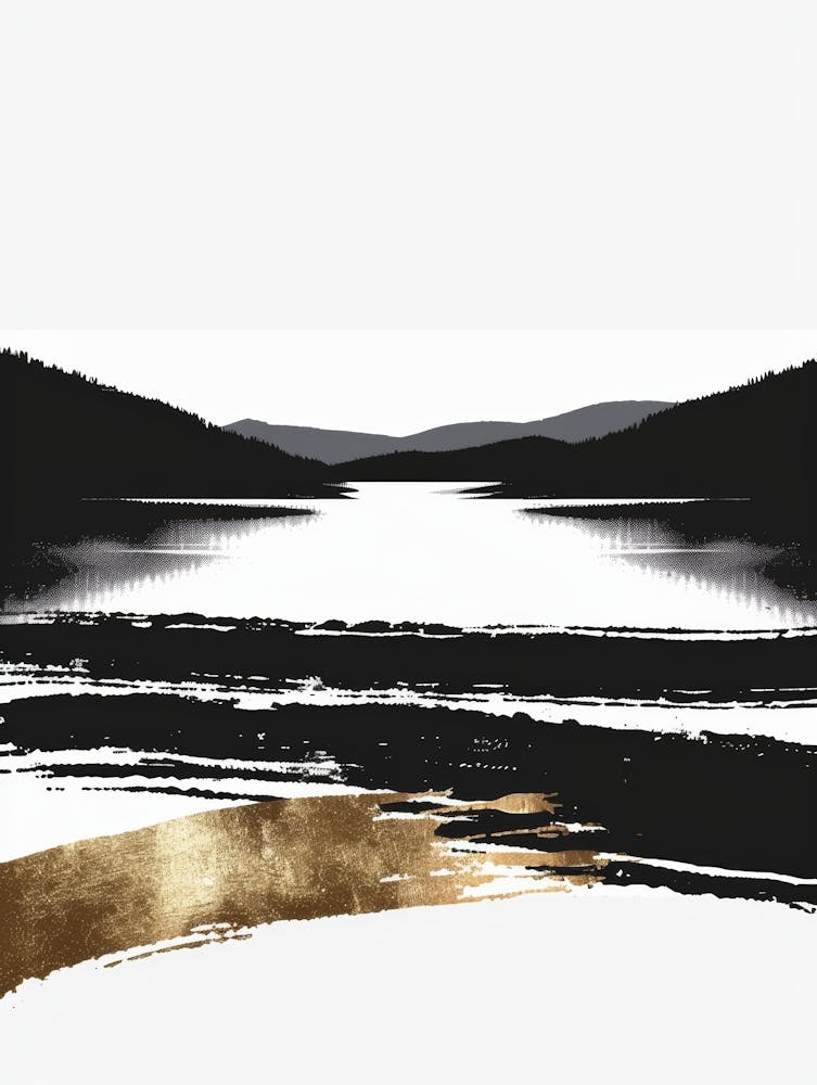 Black And Gold Abstract Painting 39