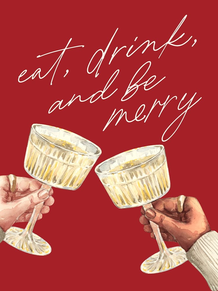 Christmas Eat Drink Be Merry Red