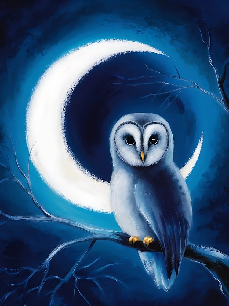 Owl In The Moonlight 1