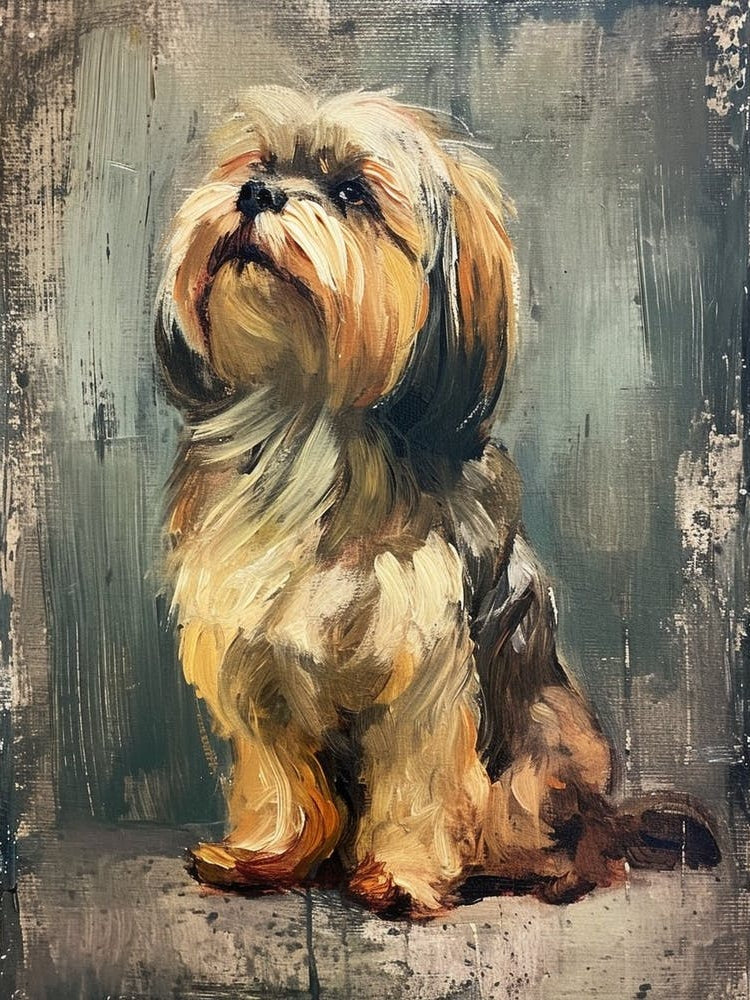 Lhasa Apso Acrylic Painting 4