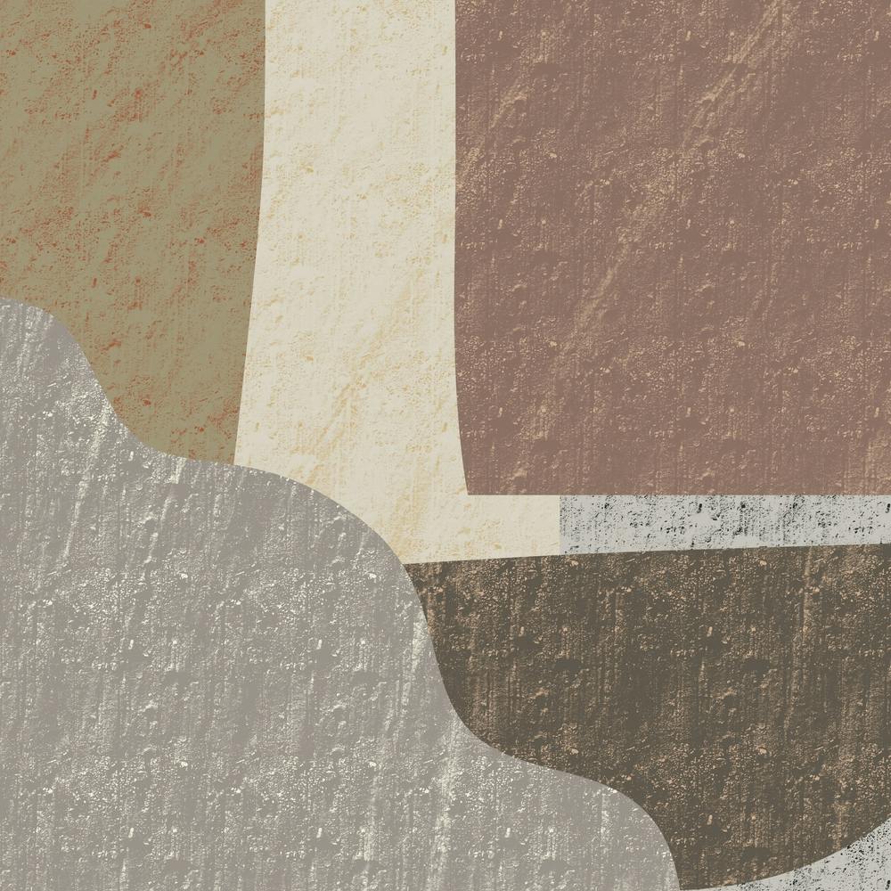 Earth Tone Large Abstract Square