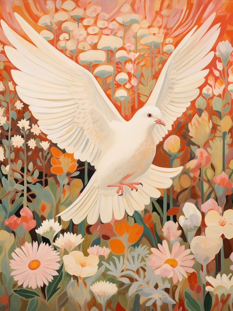 Dove 2 Detailed Bird Painting
