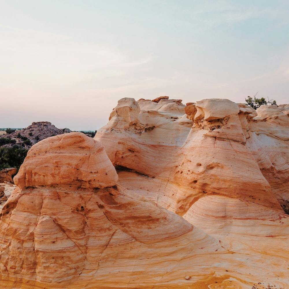 Sunset Over Desert Rocks