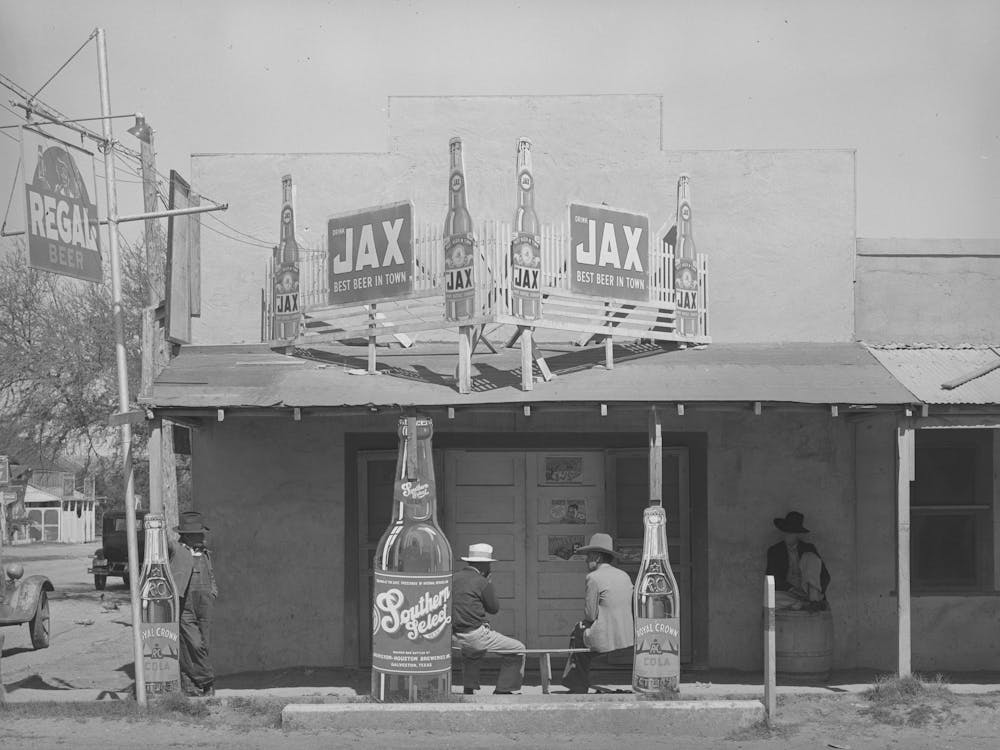 Mexican Beer Hall, Robstown, Texas By Russell Lee