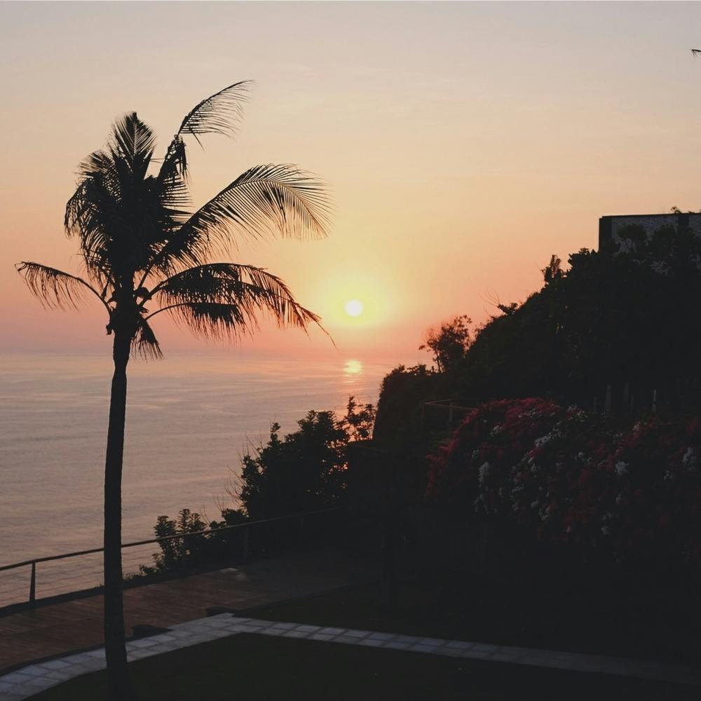 Ocean Sunset In Bali Square