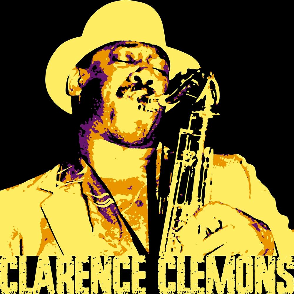 Clarence Clemons American Saxophonist Legend in Pop Art 2