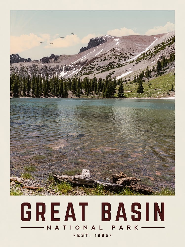 Great Basin Minimalist Travel Poster