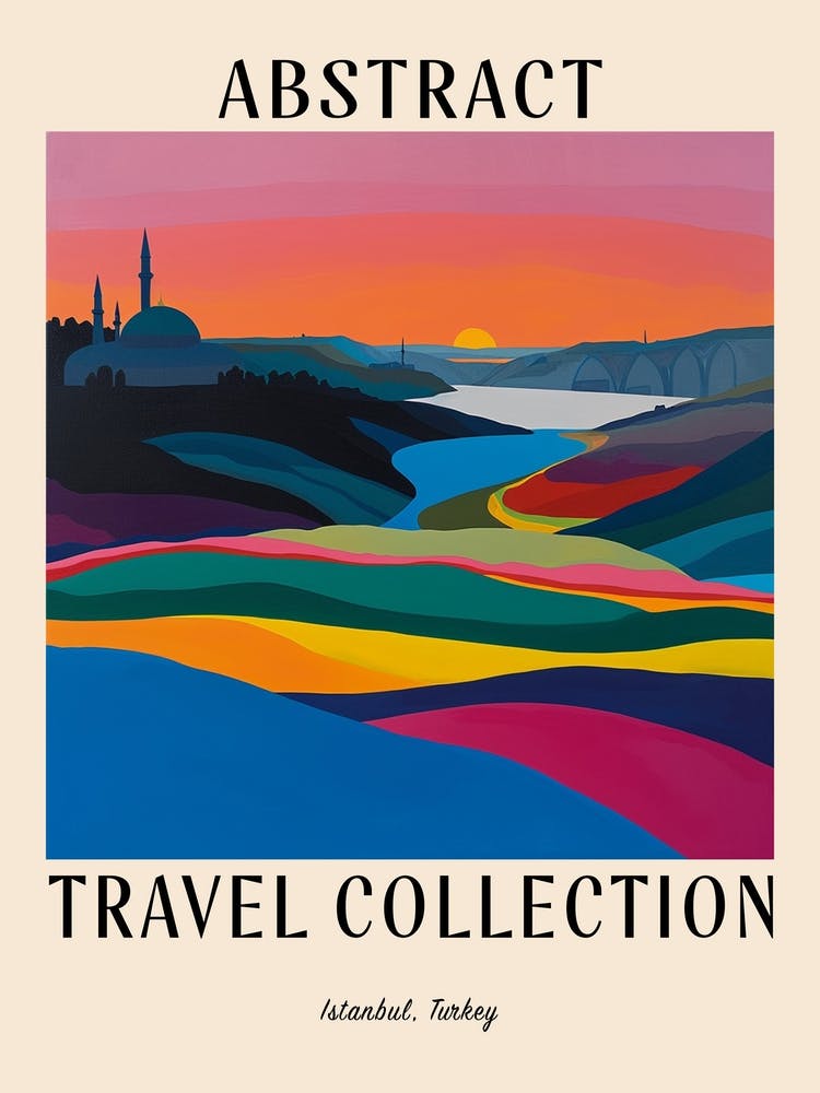 Abstract Travel Collection Poster Istanbul Turkey 4