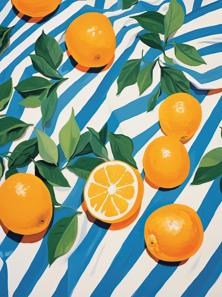 Oranges Fruit Summer Illustration 4