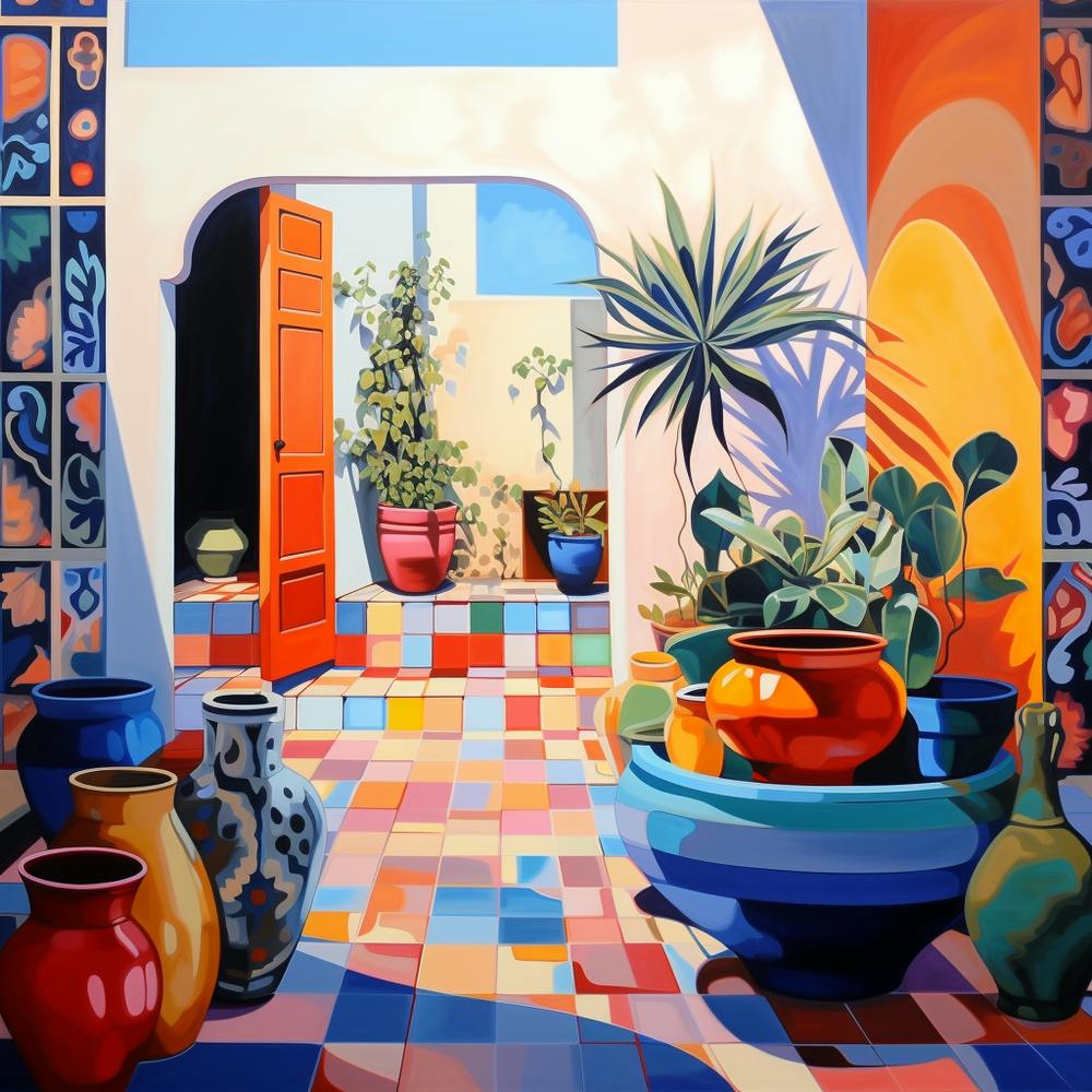 Moroccan Pots and Archway 2