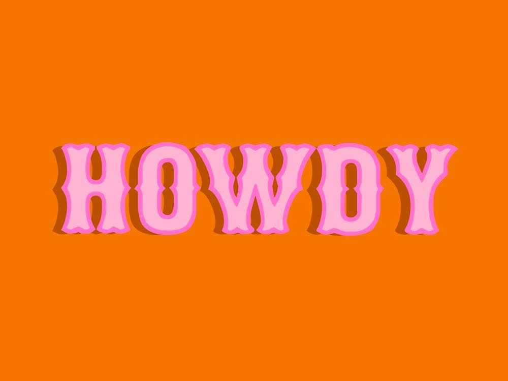 Howdy Pink on Orange