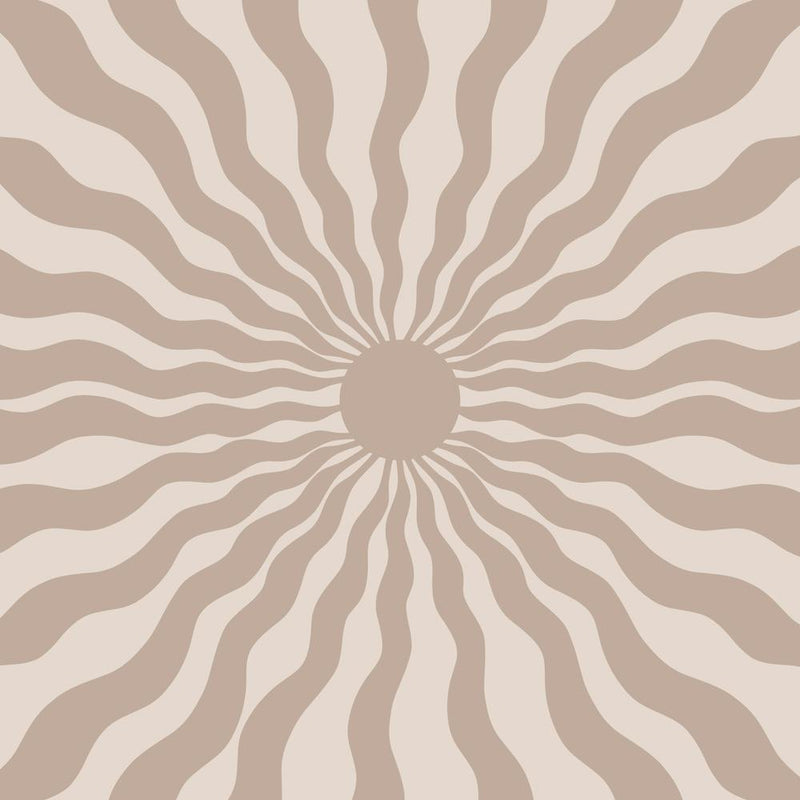 Sun Rays Beige Square