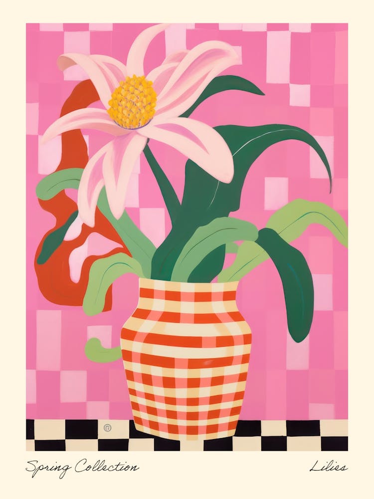 Spring Collection Lilies Flower Vase 2