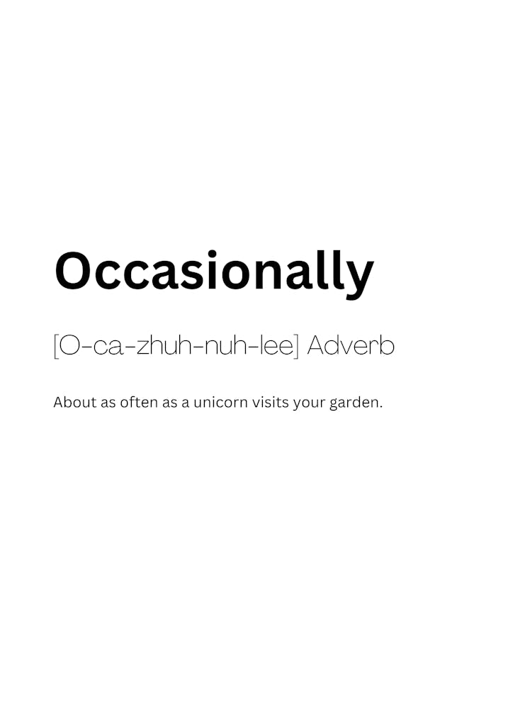 Occasionally Definition Meaning