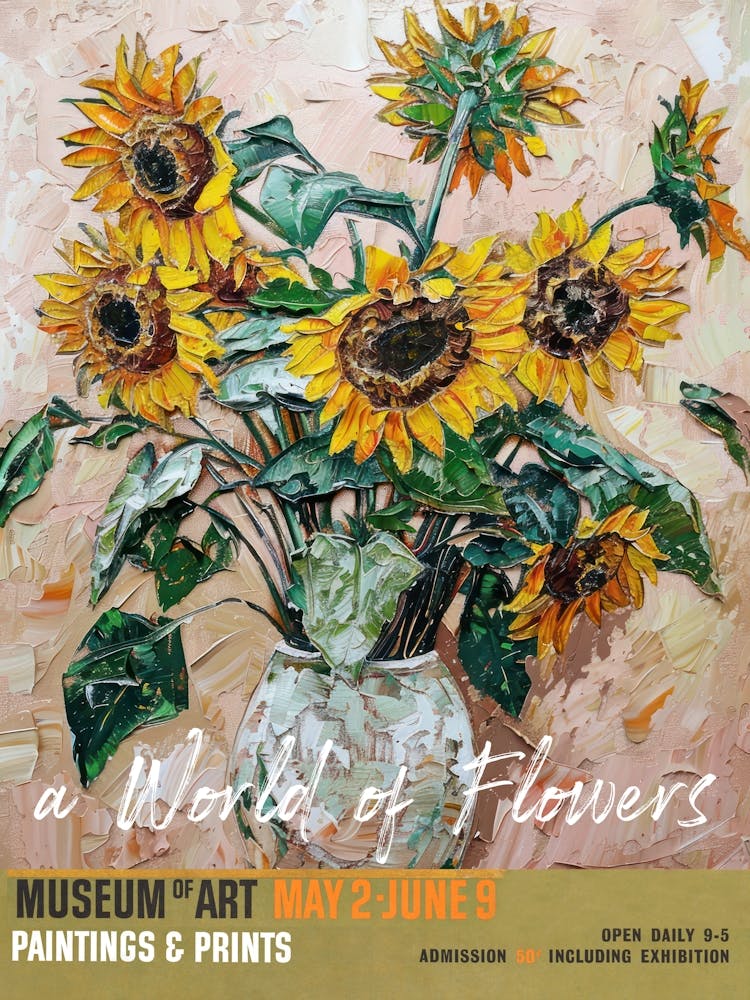 A World Of Flowers, Van Gogh Exhibition Sunflowers 6