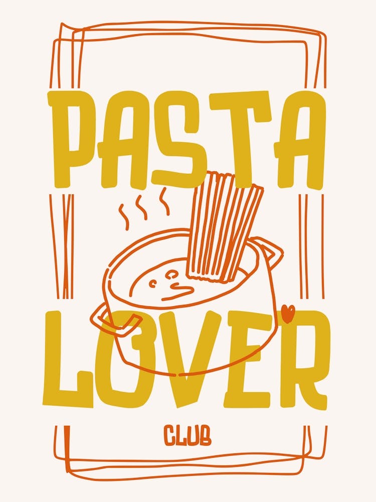 Pasta Lover Club in Red