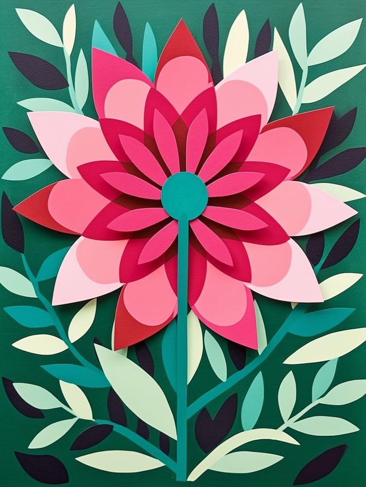 Cut Out Style Flower Art Veronica Flower 2