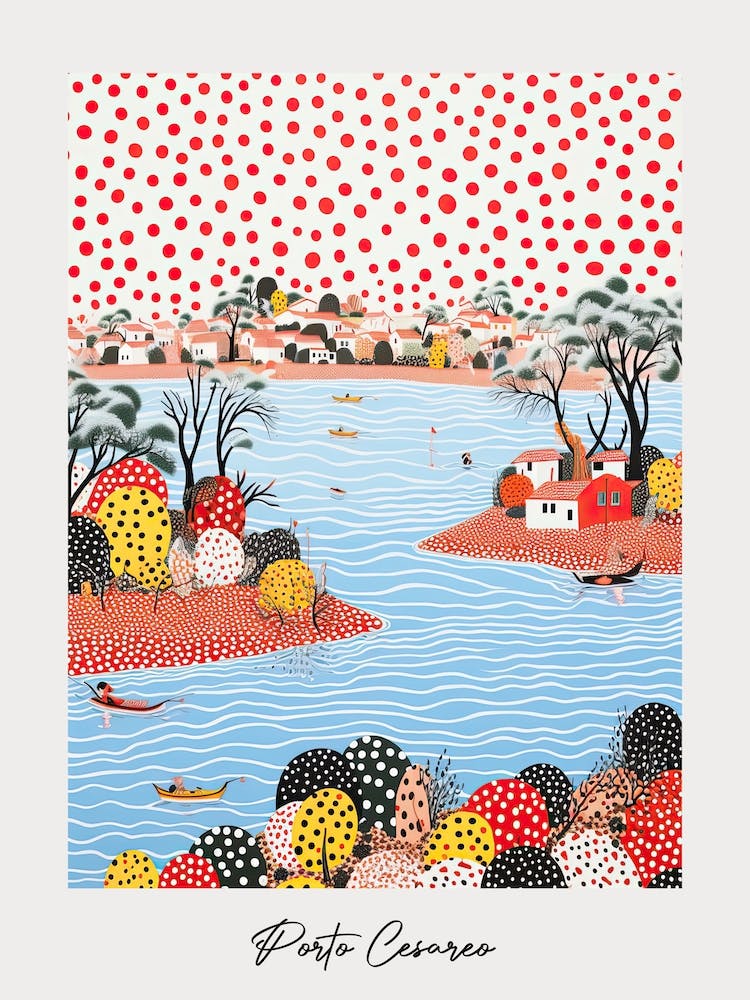 Poster Of Porto Cesareo, Italy, Illustration In The Style Of Pop Art 2