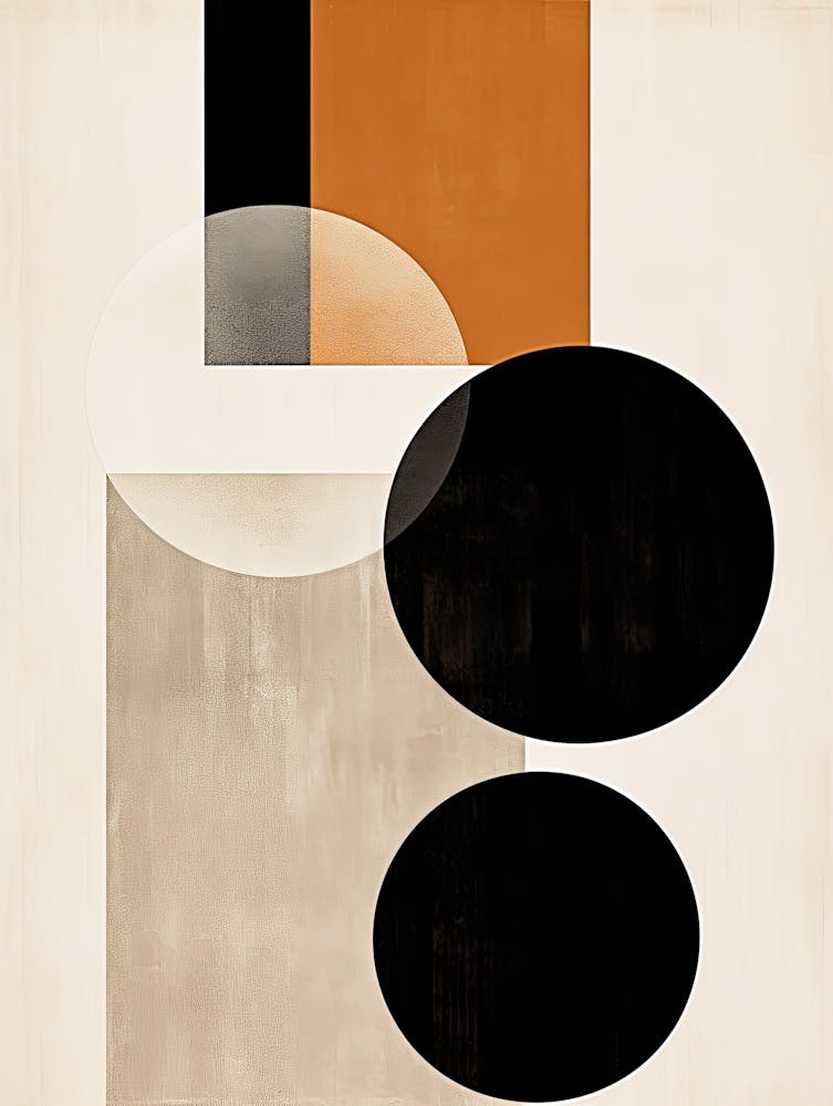 Bauhaus-Aura: Beigefarbener Tanz der Kreise