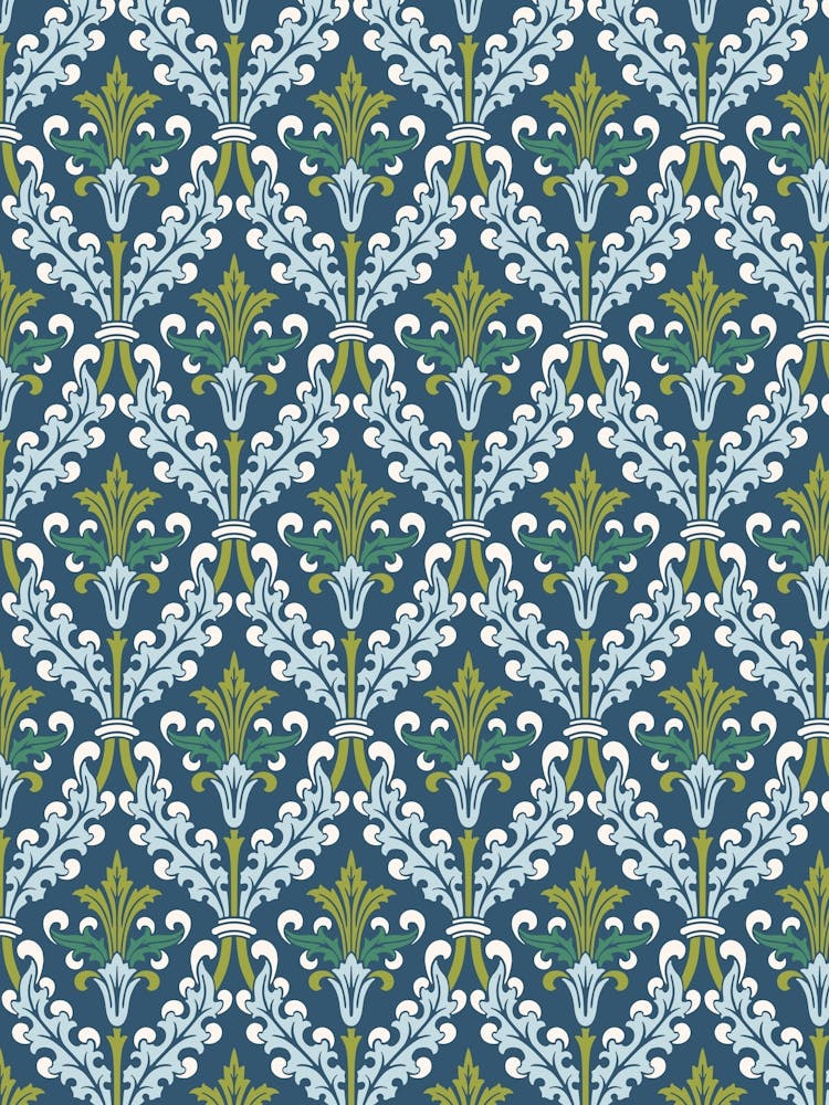 Enhanced Vintage Late Medieval Brocade Pattern Coquette Pastel Garden