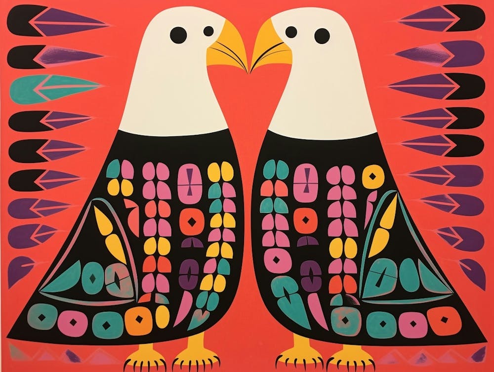 Albatross 1 Folk Style Animal Illustration