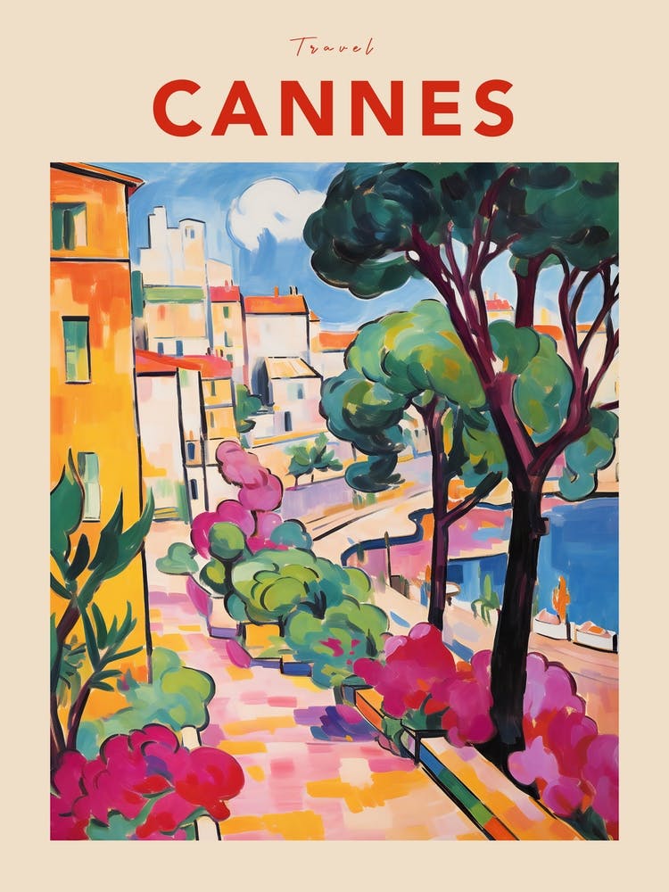 Cannes France 2 Affiche de voyage Fauviste