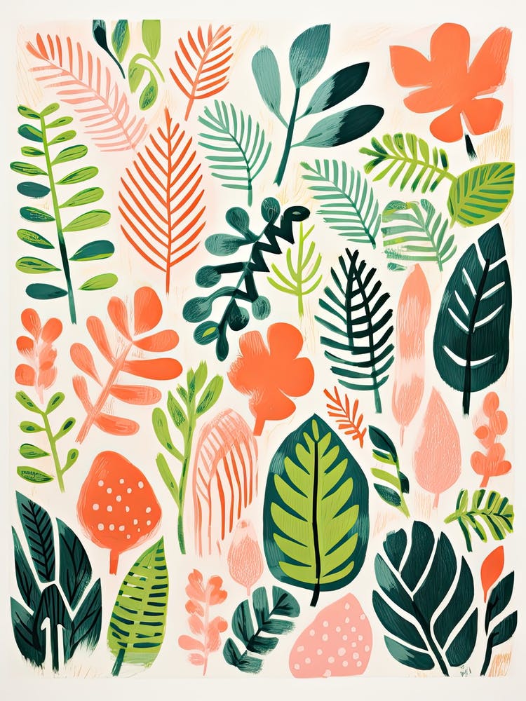 Singapore Botanic Gardens Abstract Riso Style 3