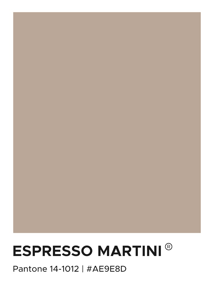 Espresso Martini Pantone, cool, coffee, espresso coffee, kitchen, decor, cute, colorful, minimal, modern, pantone, mood, vibes, food, drinks