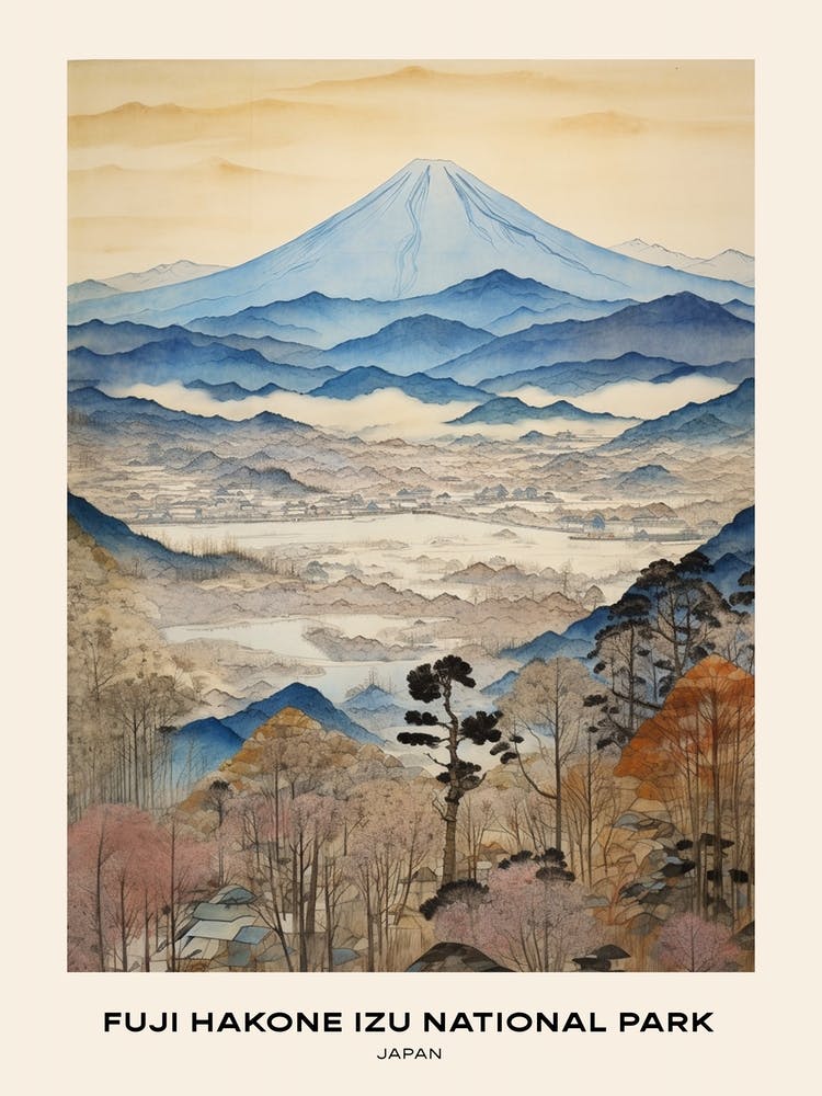 Fuji Hakone Izu National Park Japan 4 Poster