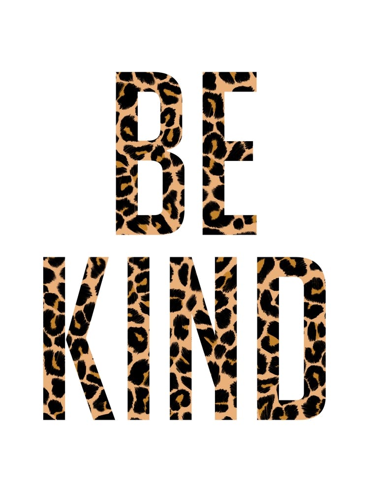 Be Kind Leopard Print Word Art