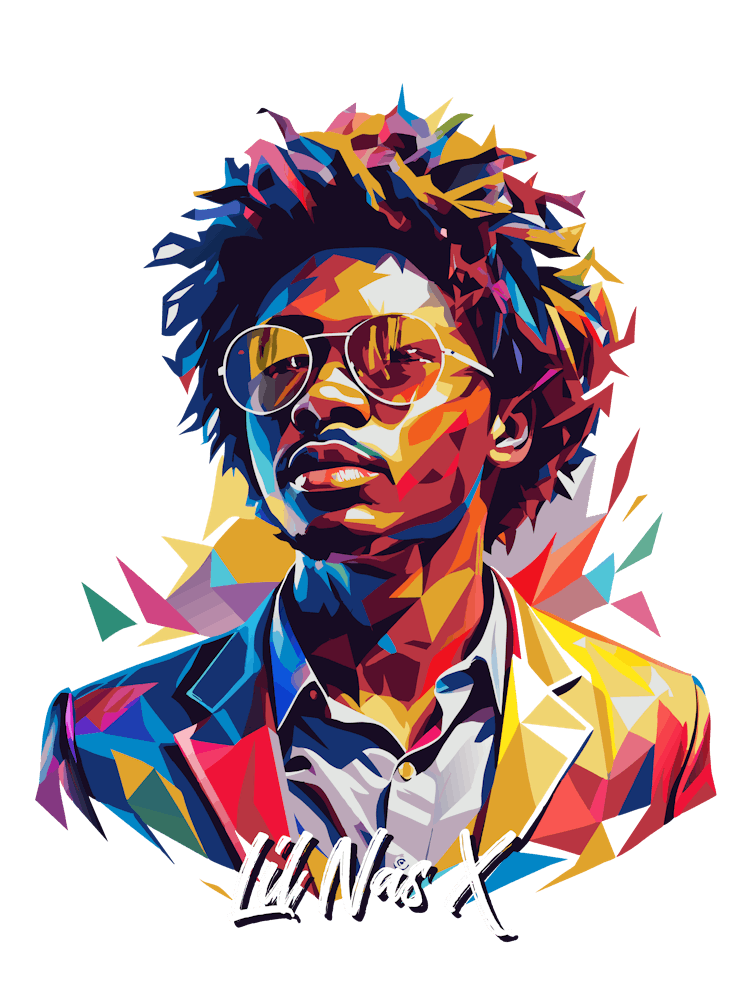 Lil Nas X 02 Portrait Music Icon Style WPAP Pop Art