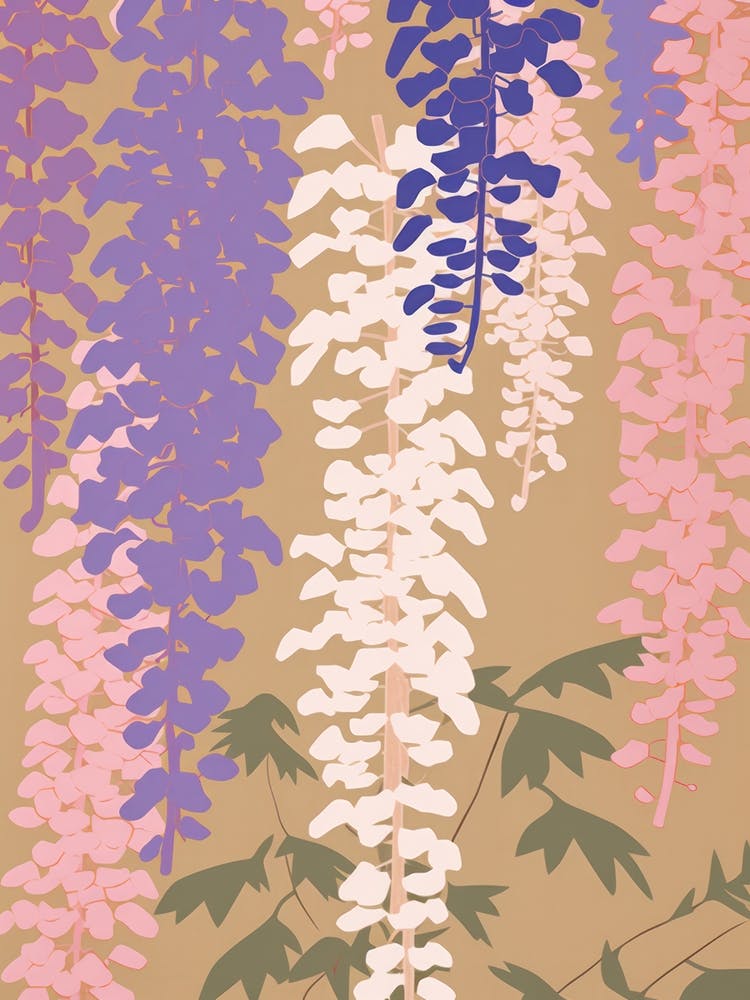 Wisterias Flower Big Bold Illustration 4