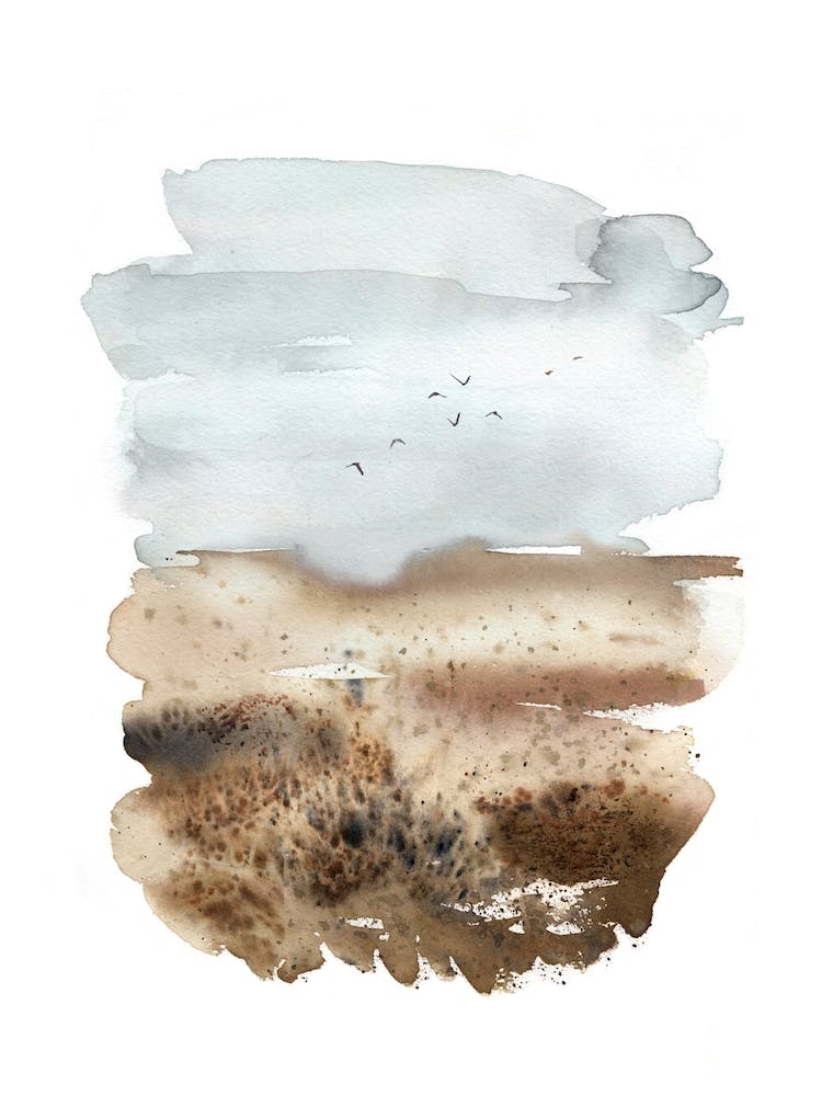 Watercolor Beach Art