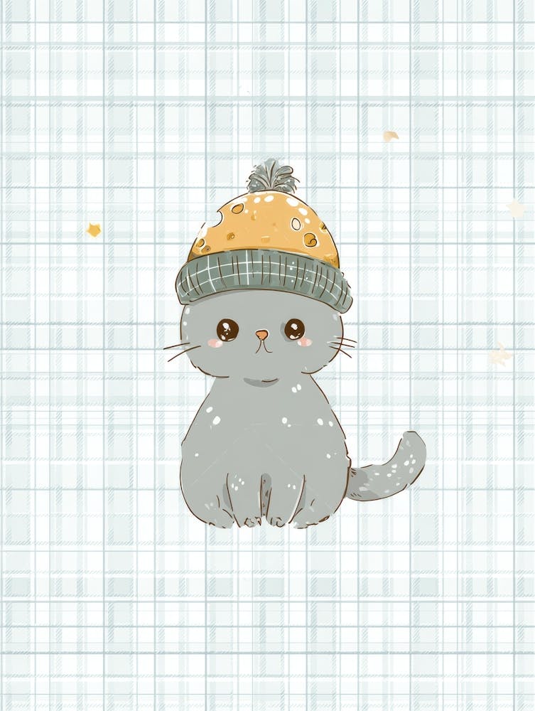 Cute Cat In A Hat