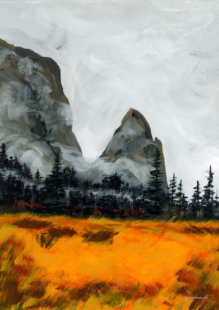 Yosemite California In Autumn Landscape