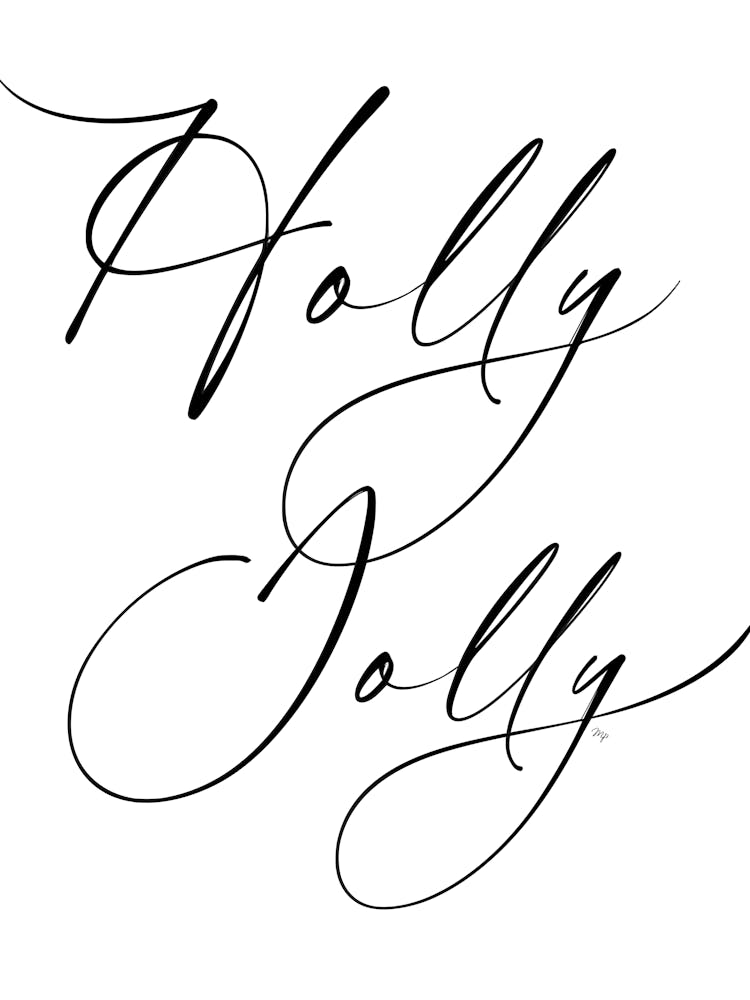 Holly Jolly Xmas typography 2