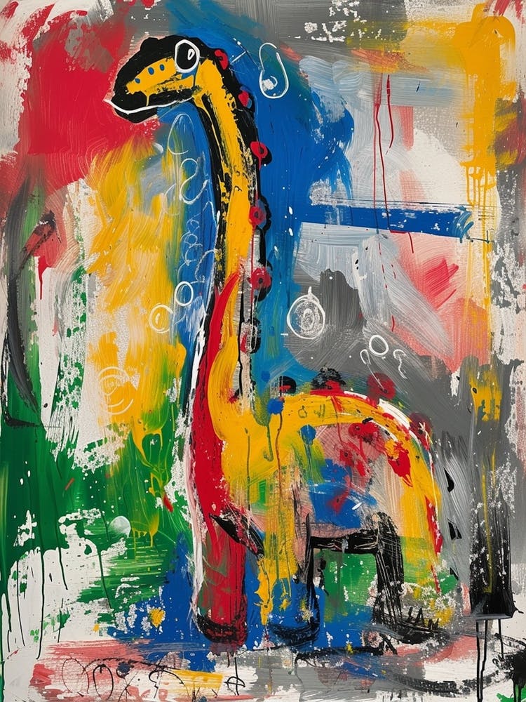 Graffiti Paint Splash Brachiosaurus