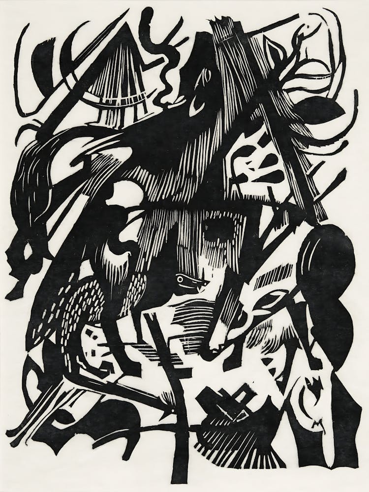 Birth Of The Wolves (1913), Franz Marc