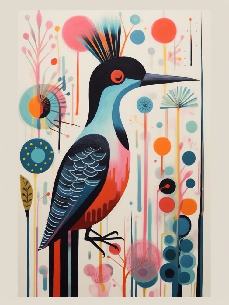 Colourful Scandi Bird Grebe 2