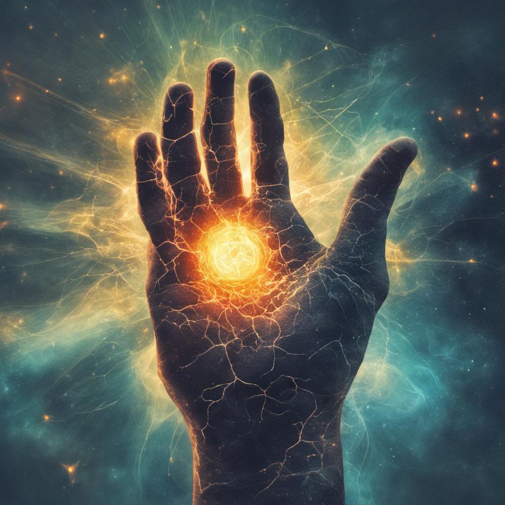 Hand With A Glowing Light