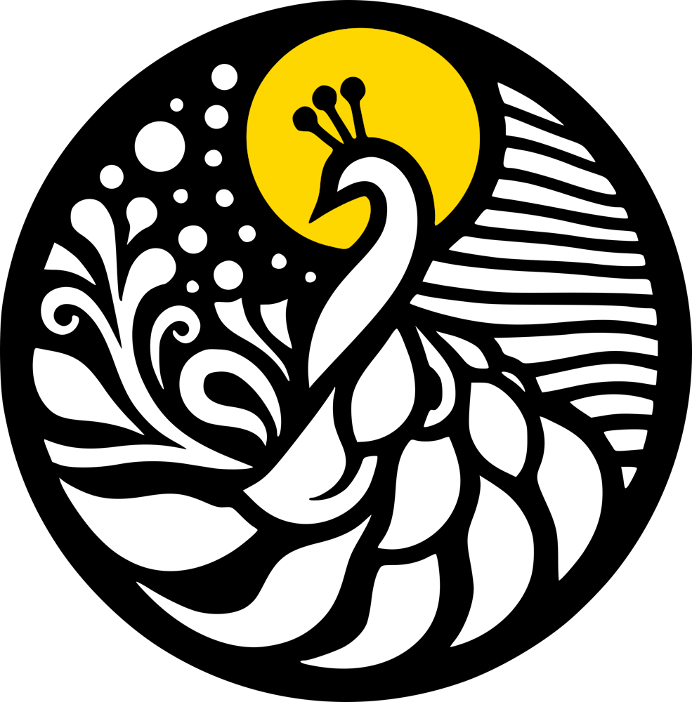 Elegant Peacock Silhouette Art 1