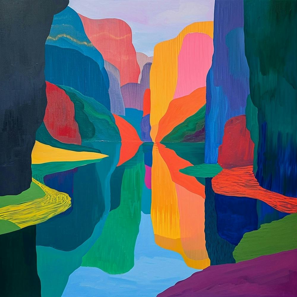 Colourful Abstract Bohemian Switzerland National Park Czech Republic 3