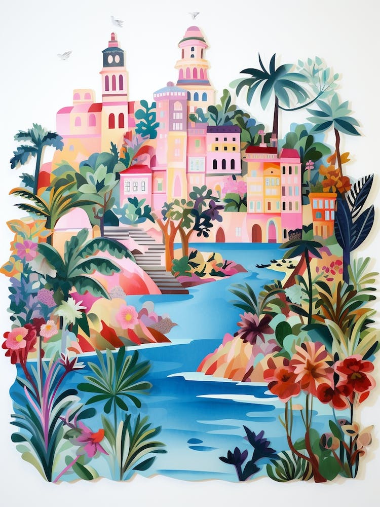 Isola Bella Italy Modern Illustration 2