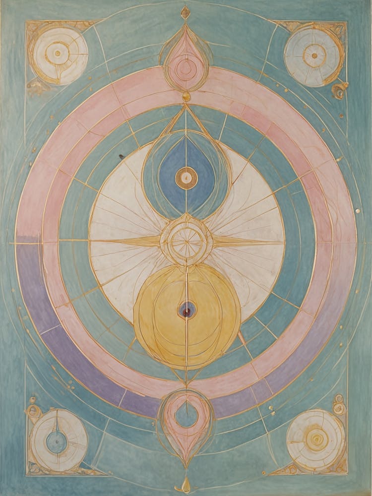 Pastel Coloured Rainbow Abstract no5