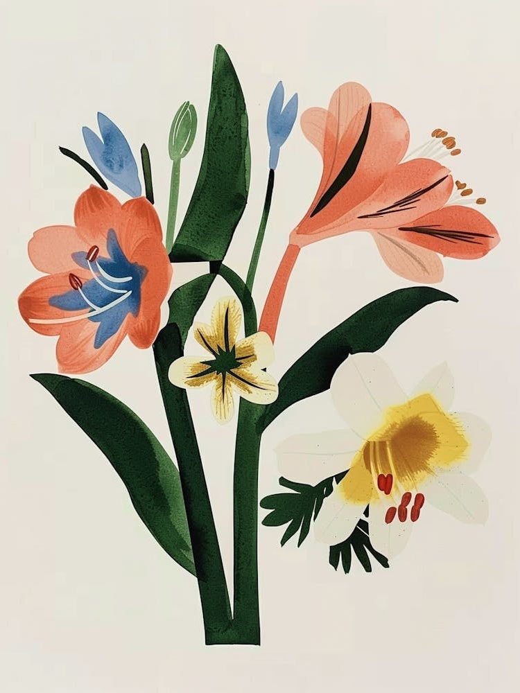 Painted Florals Amaryllis 3