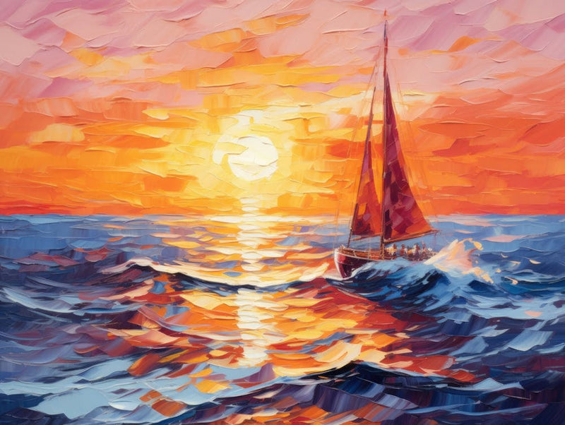 Sailboat At Sunset 5