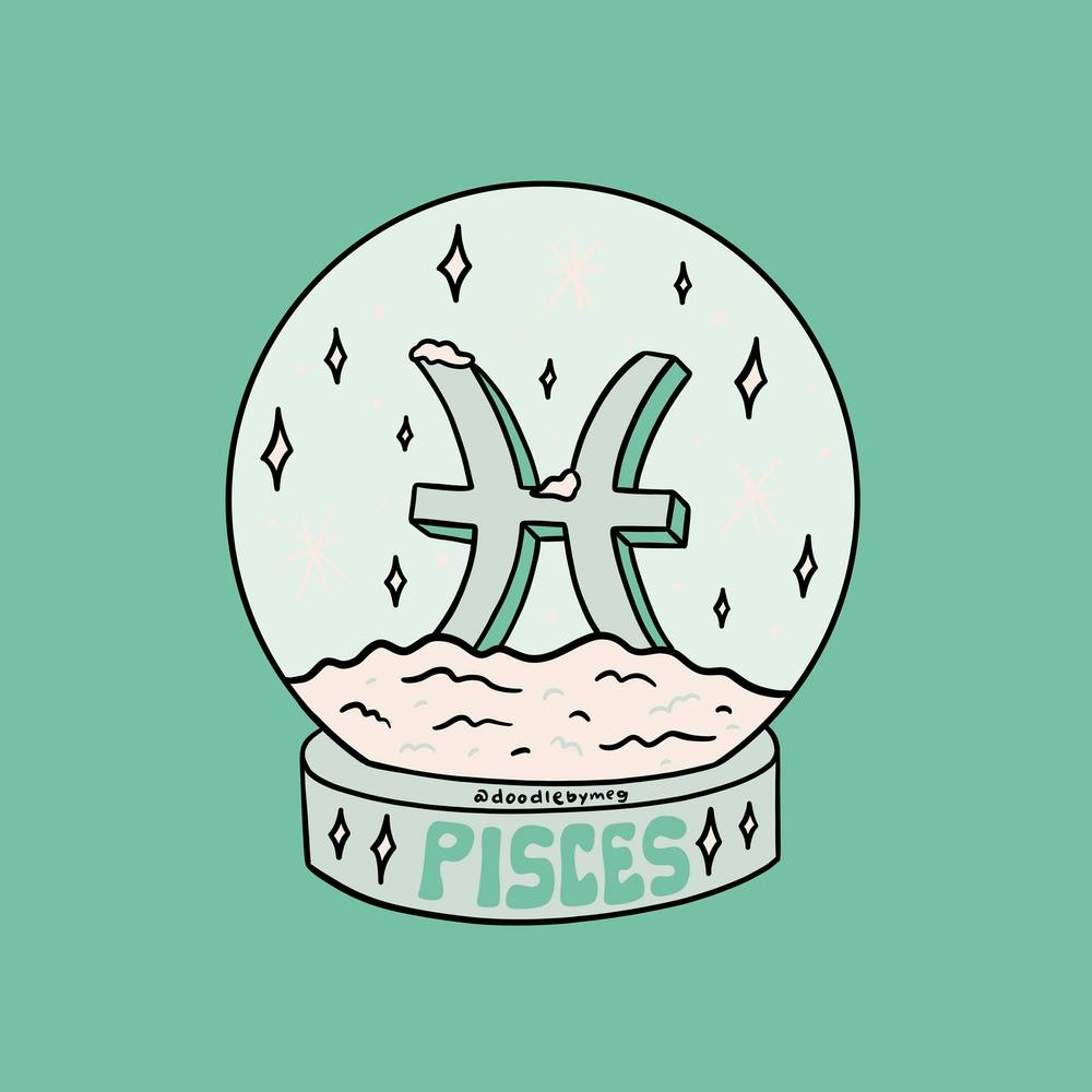 Pisces Snow Globe