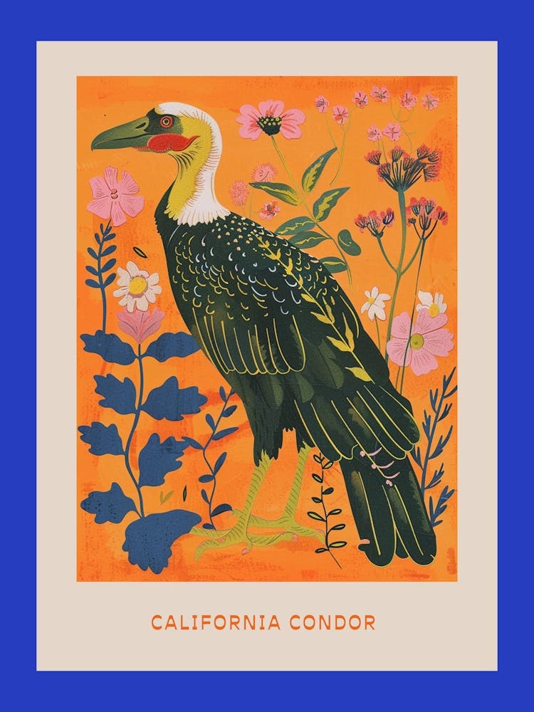 Spring Birds Poster California Condor 1