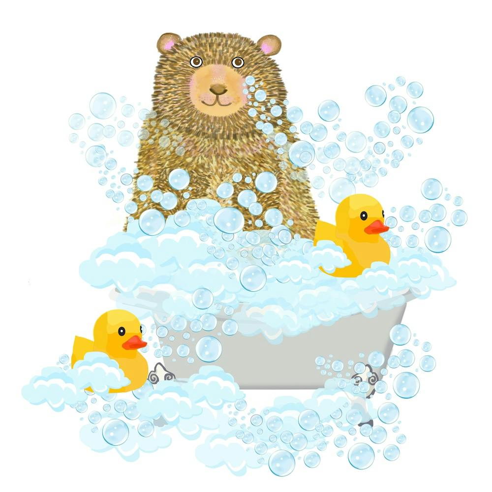 Bearen joying bath time